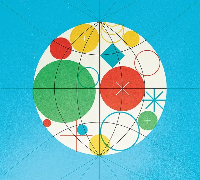 Geometric abstract data viz, geometric, abstract, light