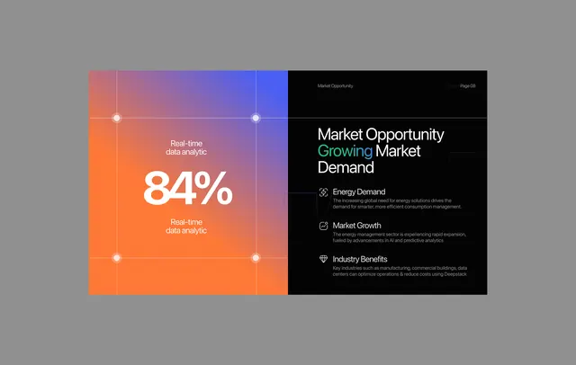 Gradient-heavy corporate-clean data viz, gradient-heavy, corporate-clean, warm