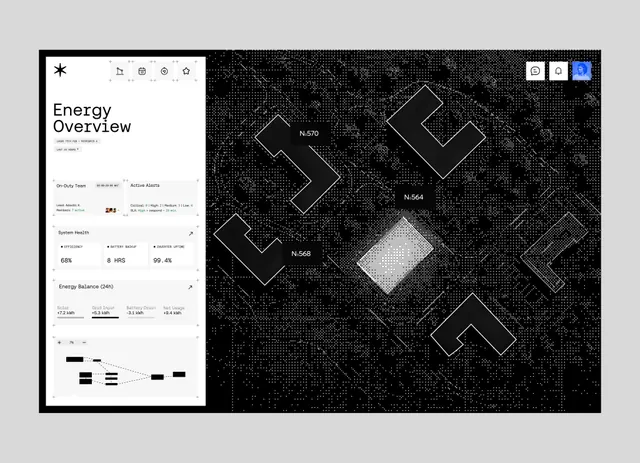 Dark-mode technical data viz, dark-mode, technical, dark