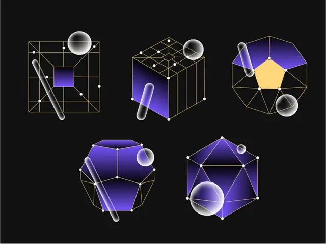 Geometric abstract data viz, geometric, abstract, warm