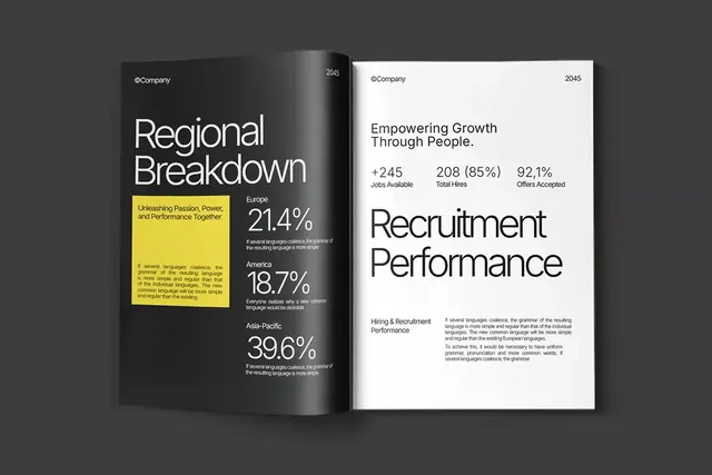 Corporate-clean minimal type specimen, corporate-clean, minimal, dark