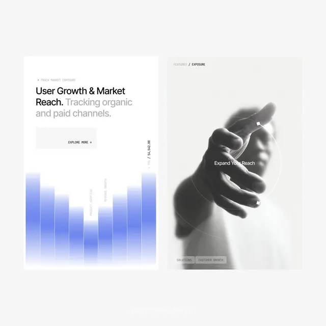 Minimal gradient-heavy data viz, minimal, gradient-heavy, cool