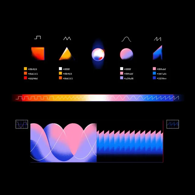 Abstract gradient-heavy data viz, abstract, gradient-heavy, warm