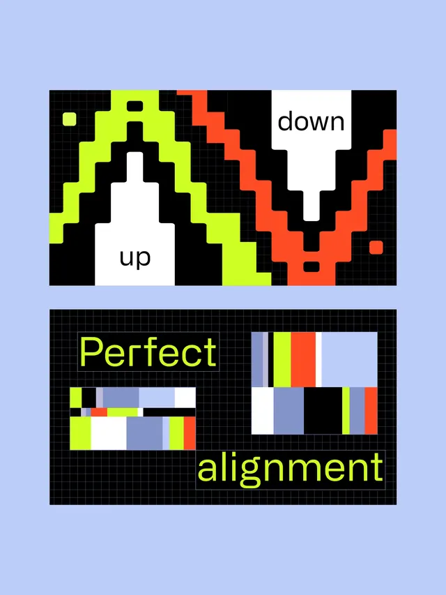 Styleframes: motion design infographic series (slide 8), technical, geometric, vibrant