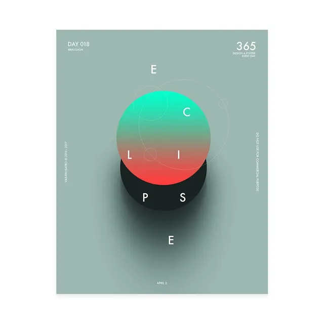 365 Days Progress Tracker, minimal, geometric, muted
