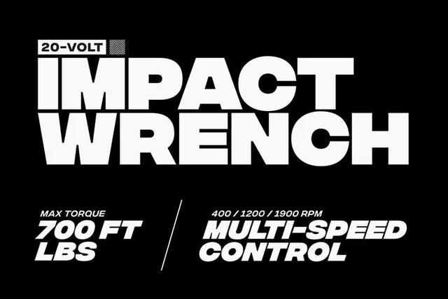 Impact Wrench Product Specification, minimal, technical, monochrome