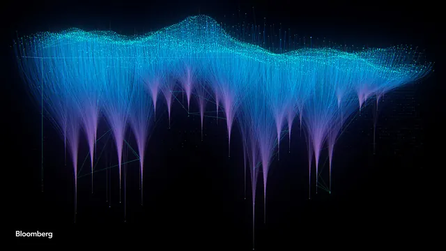 Bloomberg financial data visualization, technical, data-dense, dark
