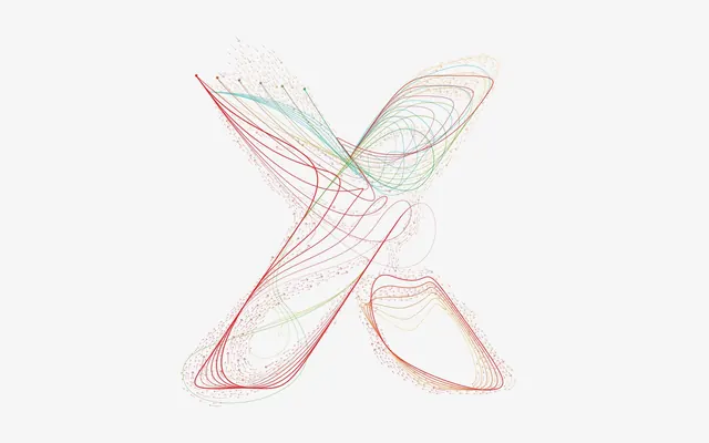 Abstract data visualization flowing lines, abstract, technical, vibrant