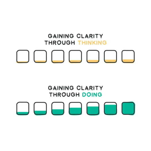 Progress visualization with containers, infographic, minimal, light