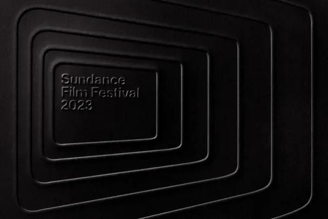 Sundance 2023 embossed cover, minimal, luxury, dark