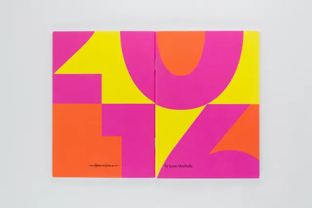 2016 Notepad colorful numeral zine cover, geometric, playful, vibrant