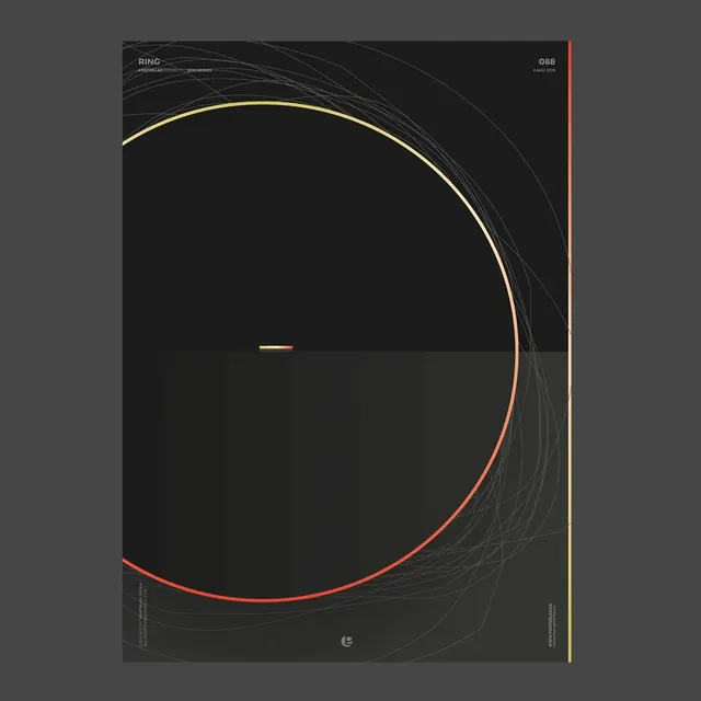 PosterLad RING geometric poster, geometric, minimal, dark