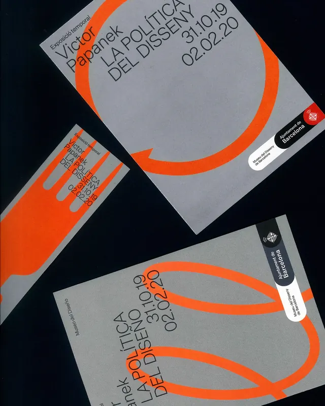 Graphic Design Layout with Orange Accents