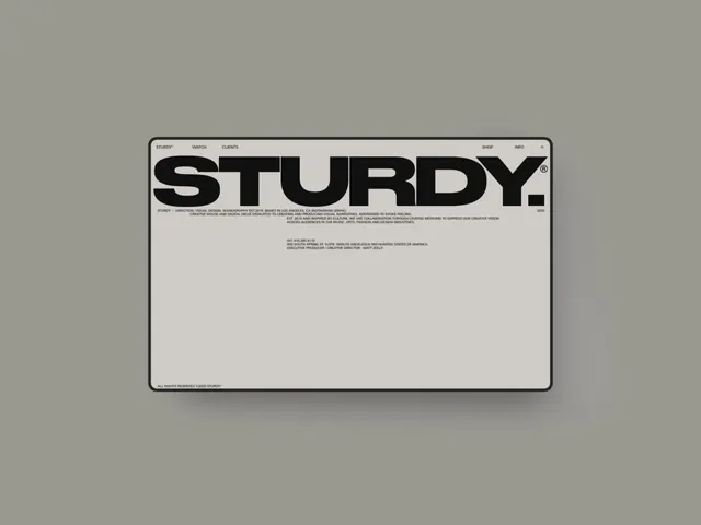 STURDY. Editorial Layout