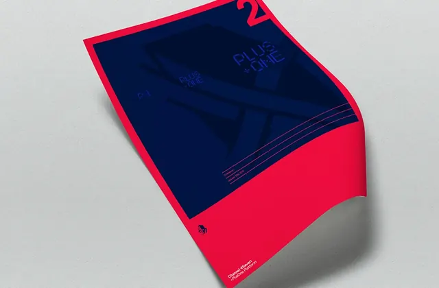 Red and Navy Editorial Layout