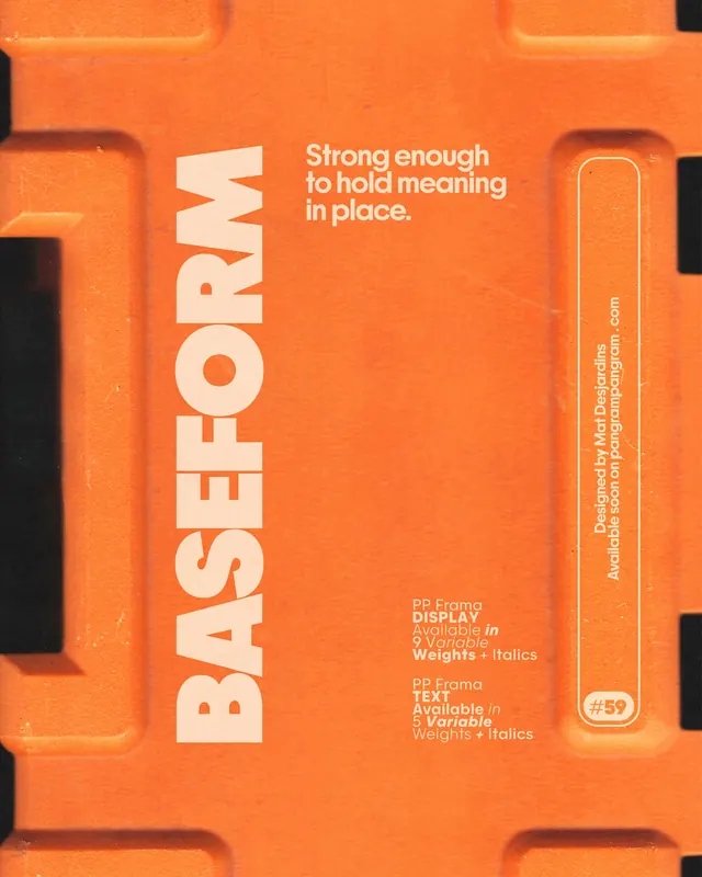 Baseform Typography Poster