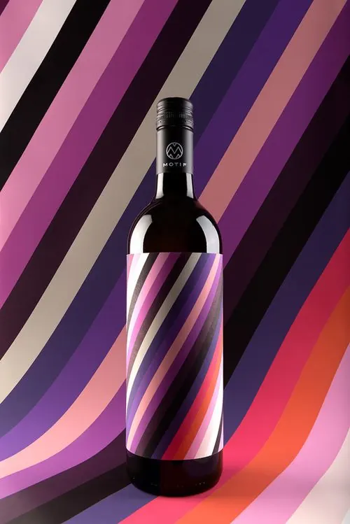 Striped Wine Bottle Packaging