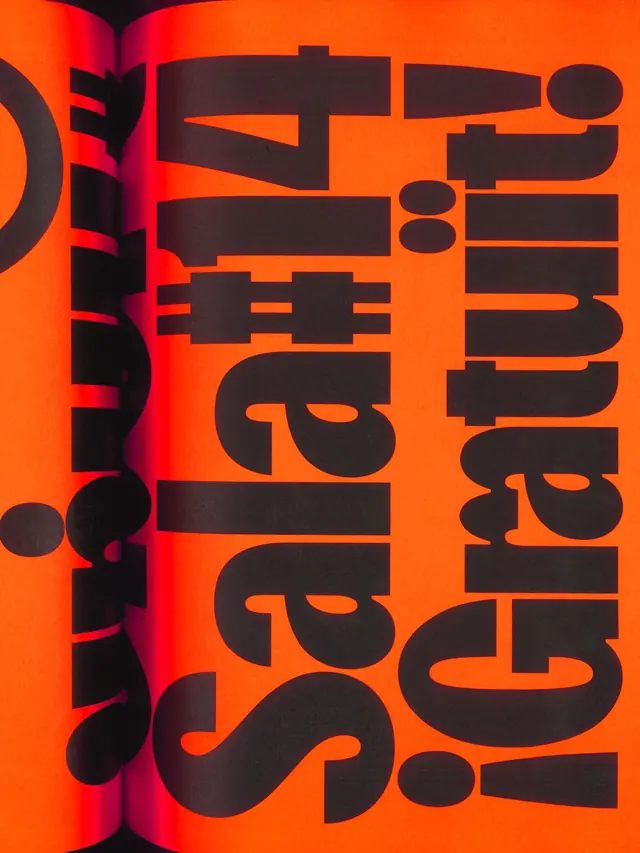 Fonts From Folch poster orange and black, editorial, bold, vibrant