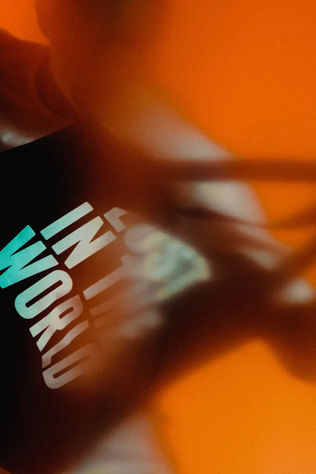 Lost in the World lookbook detail typography, editorial, photographic, warm
