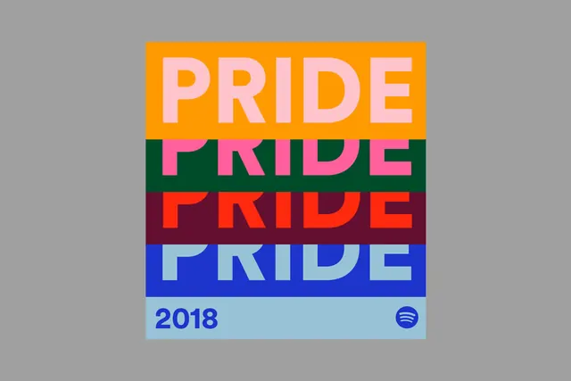 Pride 2018 poster, bold, flat, vibrant