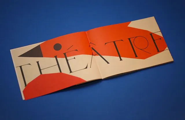 Die-cut book cover with geometric design, geometric, playful, vibrant