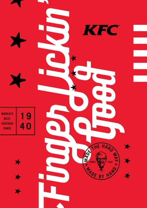 KFC Red Promotional Graphic