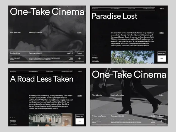 Minimal editorial type specimen, minimal, editorial, dark