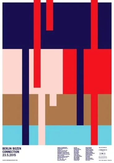 Berlin Bozen abstract geometric poster, geometric, abstract, vibrant