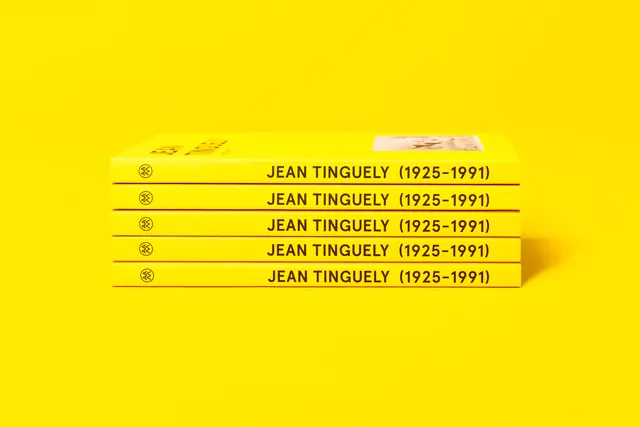 Jean Tinguely artist branding, bold, editorial, vibrant