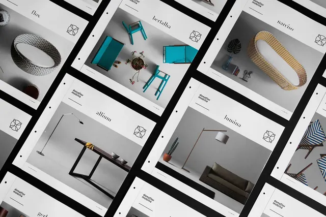 Interior Design Portfolio Layout, minimal, swiss, light