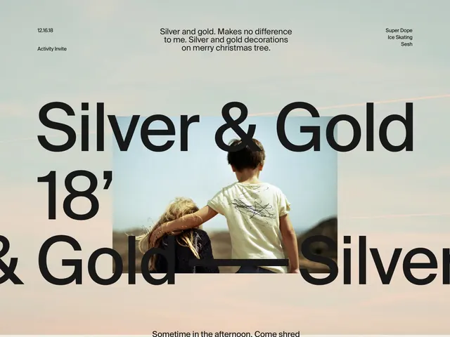 Silver & Gold activity event invitation, photographic, editorial, muted