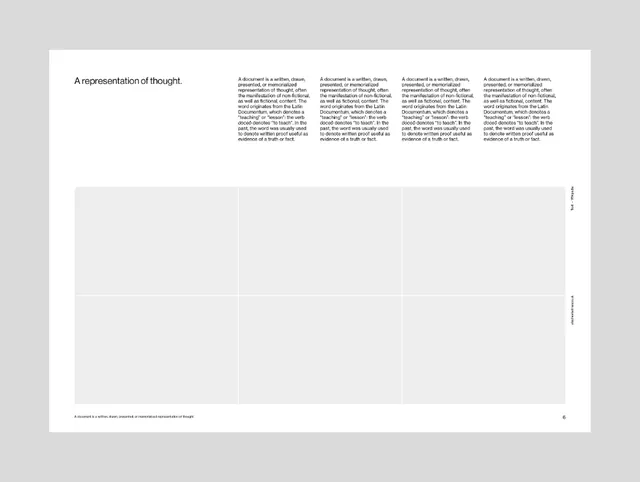 Minimal editorial spread, minimal, light