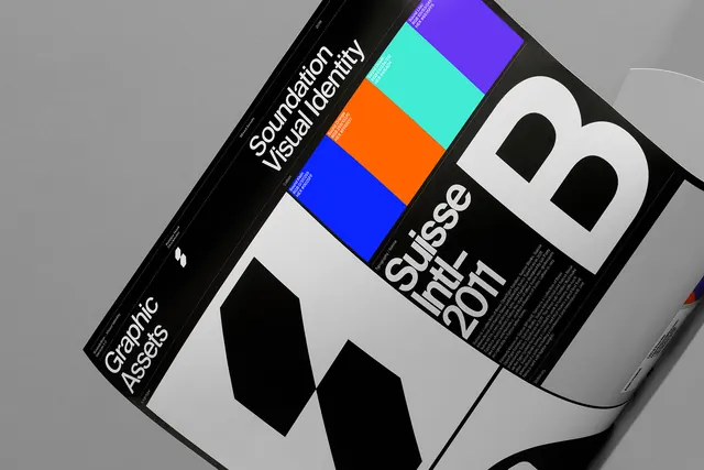 Soundation visual identity color palette guide, geometric, minimal, vibrant