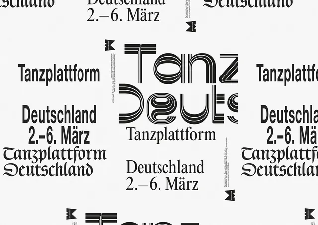 Tanzplattform Deutschland festival poster collage, editorial, swiss, monochrome
