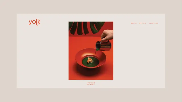 Yolk magazine cover with culinary photography, editorial, minimal, warm