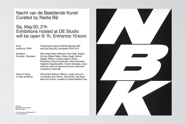 Exhibition poster with geometric pattern, geometric, swiss, monochrome