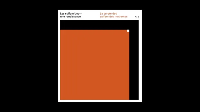 Sulfamides publication cover with bold orange field, minimal, editorial, vibrant