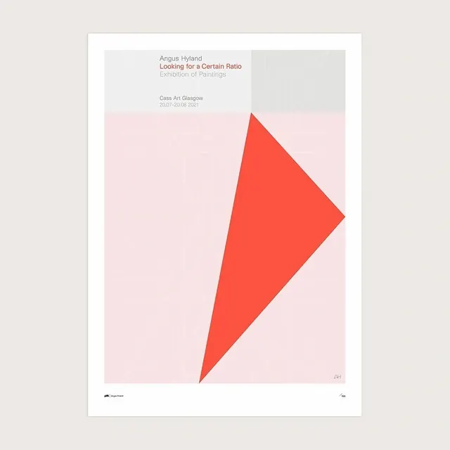 Angus Hyland exhibition poster geometric, minimal, geometric, light