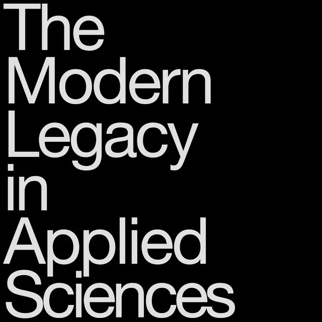 Modern Legacy applied sciences book, minimal, swiss, monochrome