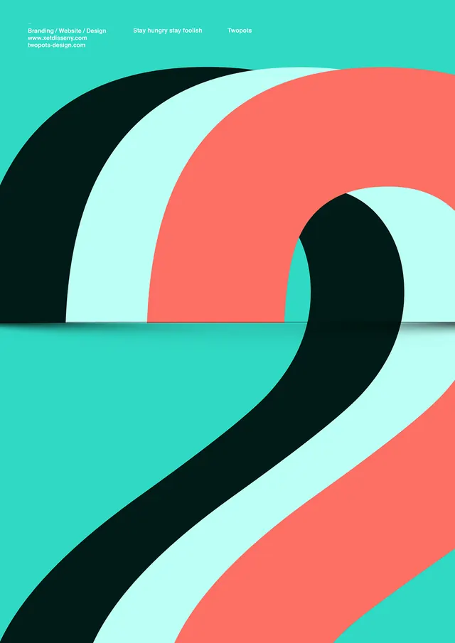 Minimalist poster design with concentric curves, minimal, geometric, vibrant