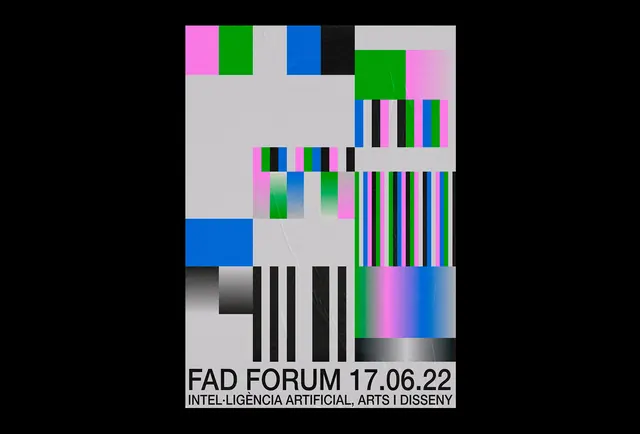 FAD Forum 2022 event poster, bold, geometric, vibrant