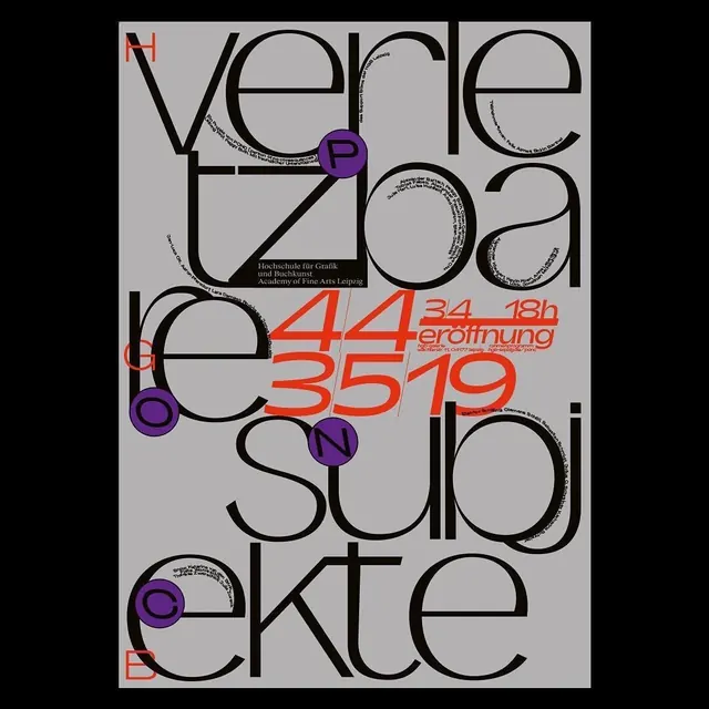 Venepossible exhibition poster, editorial, bold, monochrome