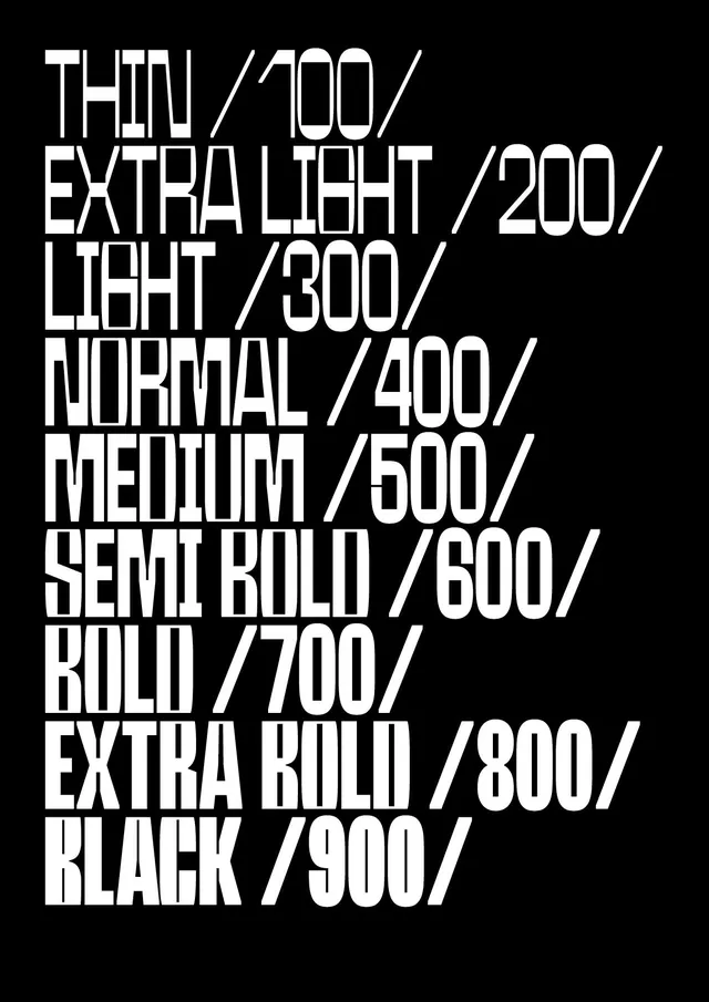 Technical monochrome type specimen, technical, monochrome, dark