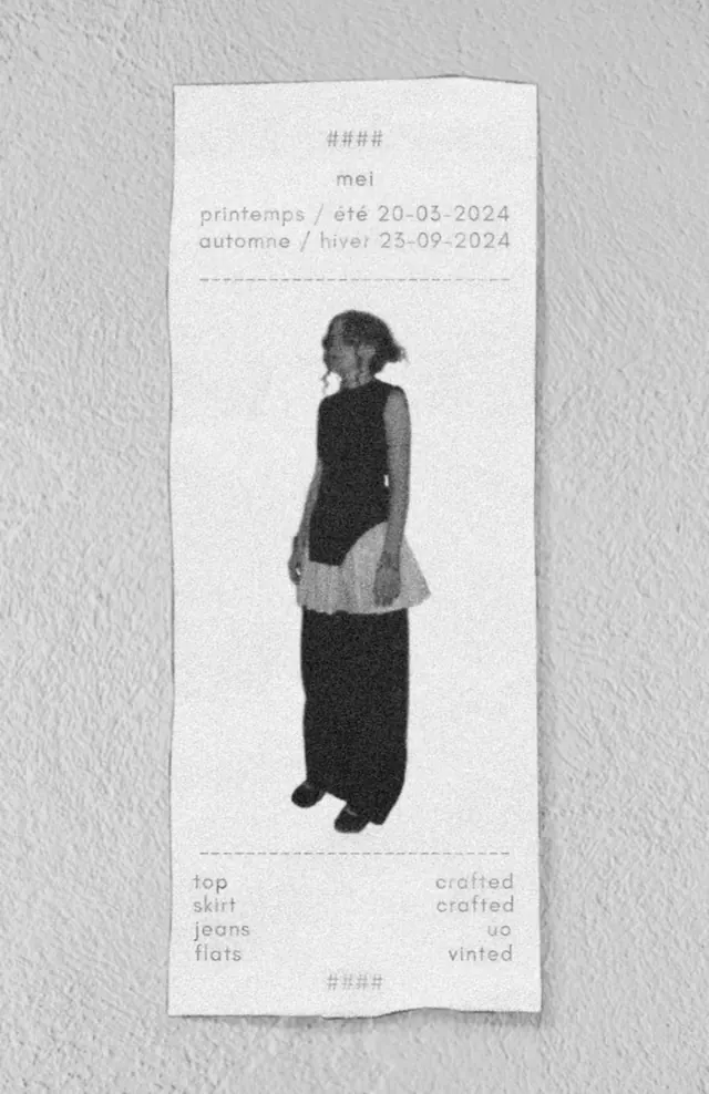 fashion receipt, editorial, minimal, light
