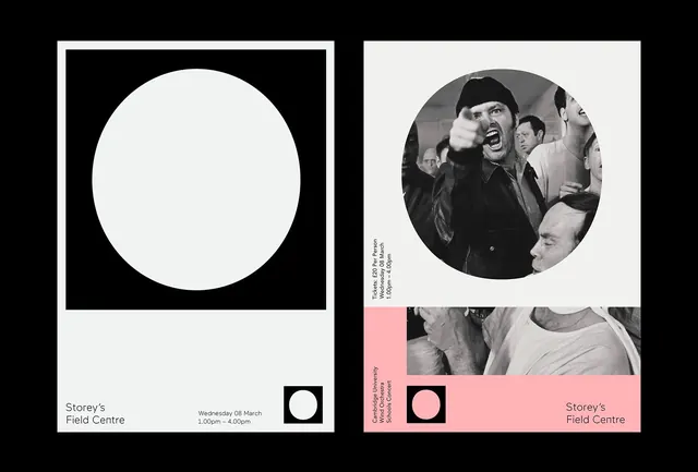 Monochrome geometric editorial spread, monochrome, geometric, dark
