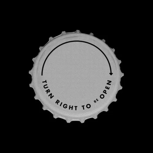 Bottle Cap Instruction Graphic, minimal, geometric, monochrome