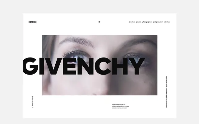 Givenchy Editorial Layout