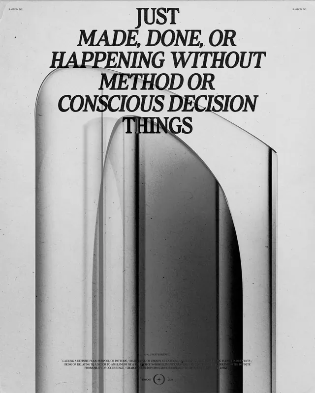 Conscious Decision Typography Layout, minimal, swiss, monochrome