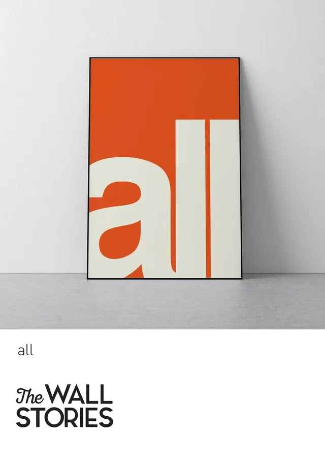 all, Typography poster, Minimalistic, Abstract, Helvetica, Typographic style, office poster, Download Print in 3 sizes, minimal, editorial, light