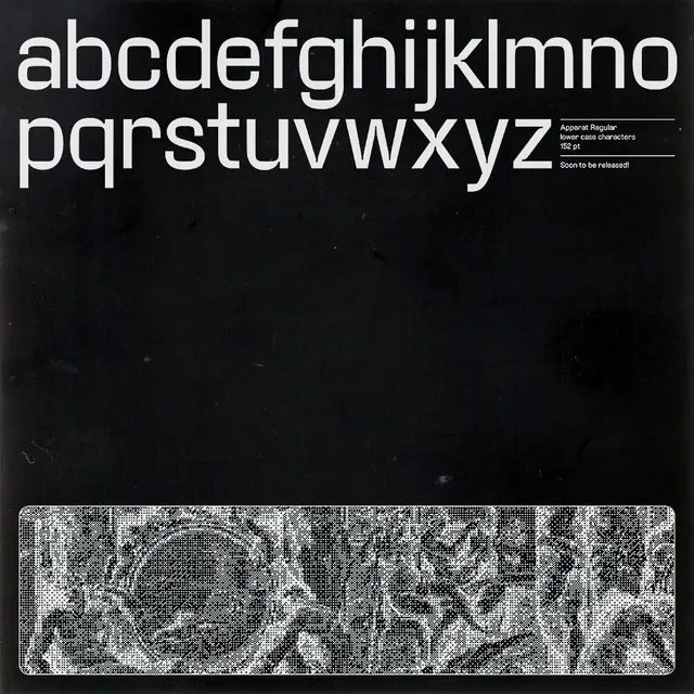 Minimal technical type specimen, minimal, technical, dark